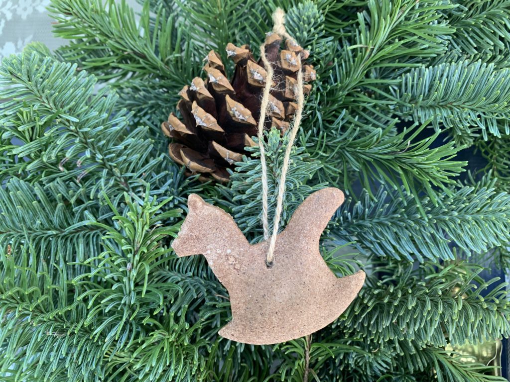 DIY cinnamon salt dough tree ornament