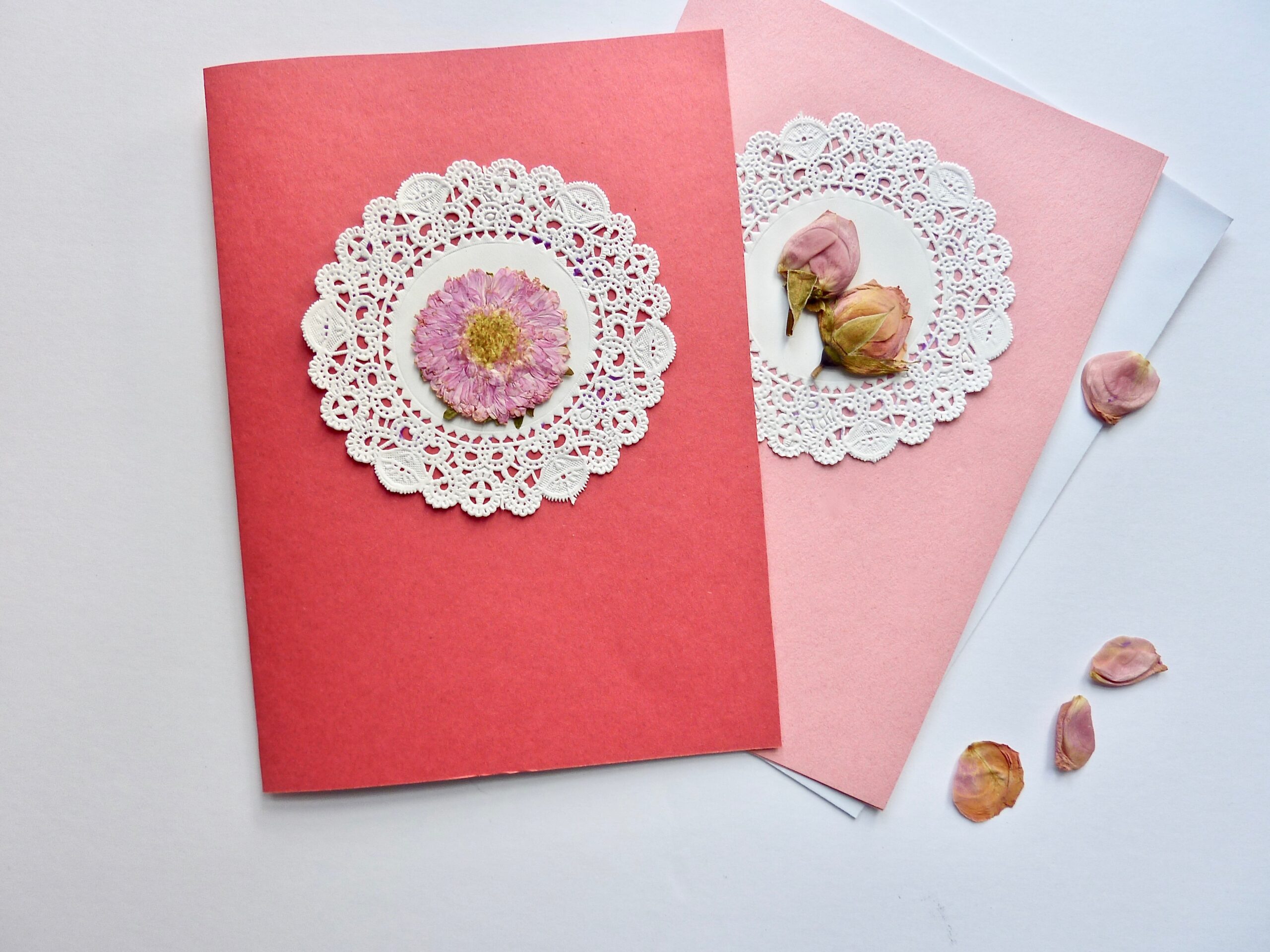 Simple Card with Pressed Flowers