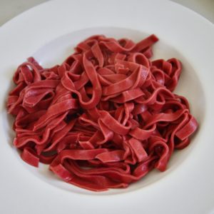 homemade red beet pasta