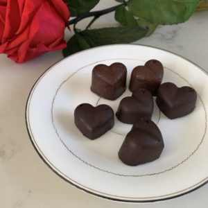 homemade chocolate hearts