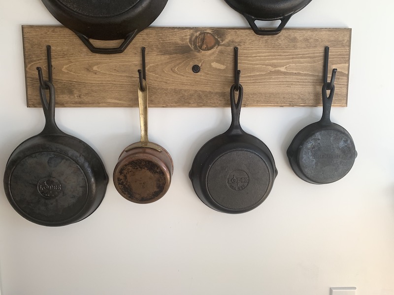 I built a cast iron rack and can display my favorite skillets! : r