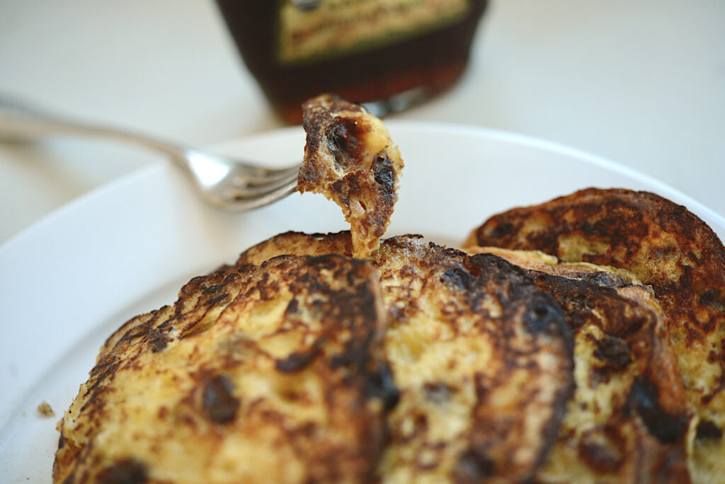 French toast with maple syrup