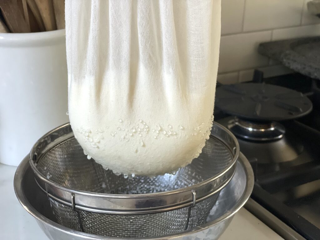 draining cream cheese