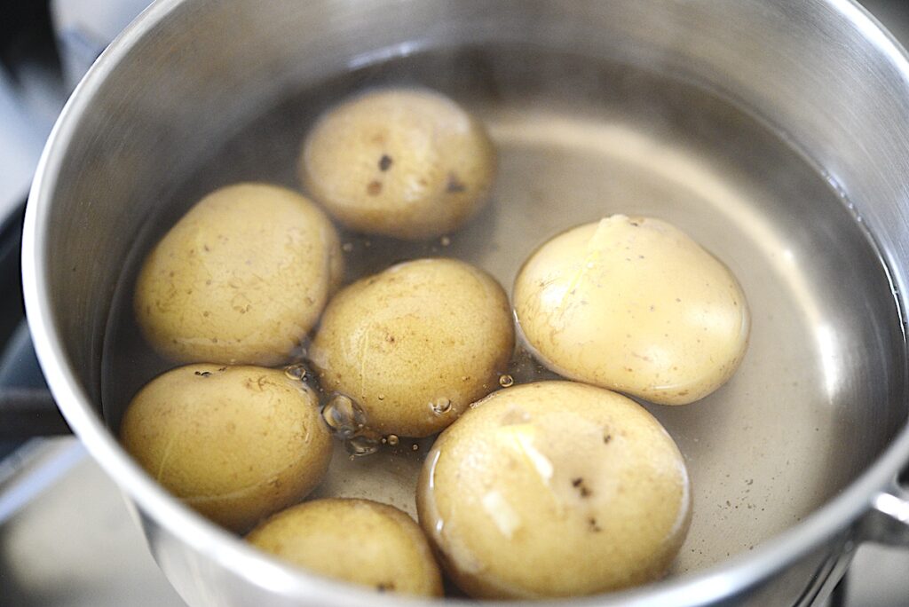 boiling potatoes