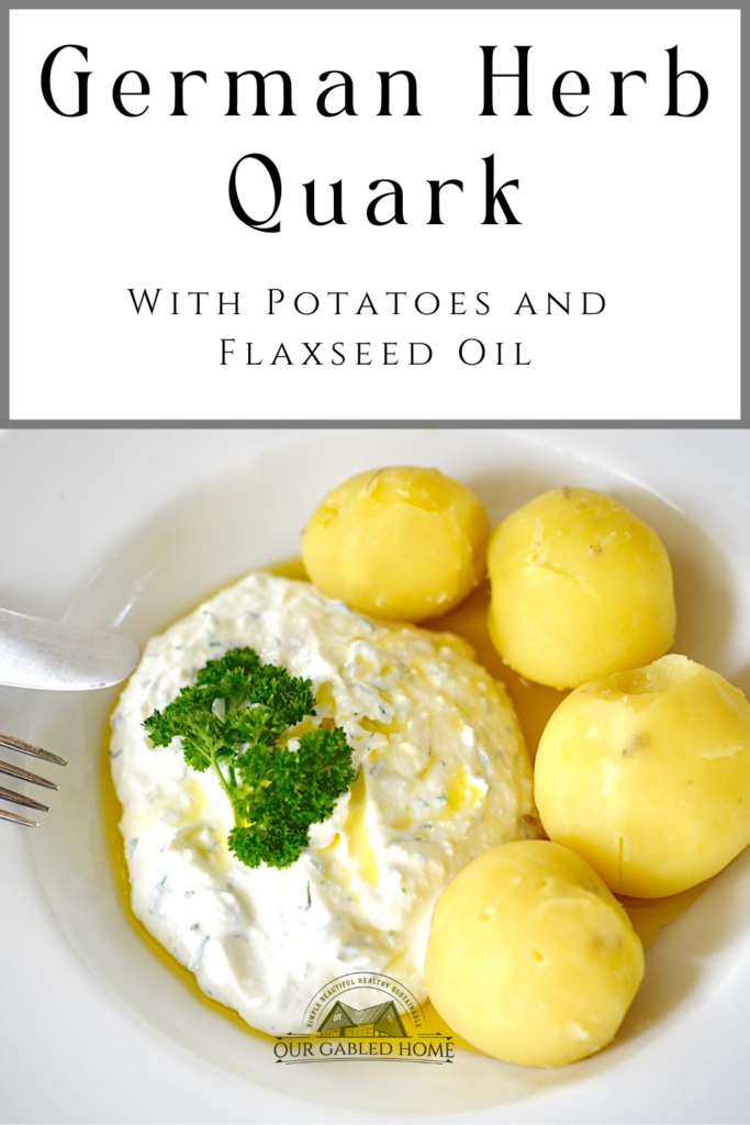 How to Make German Quark with Potatoes and Flax Oil 
