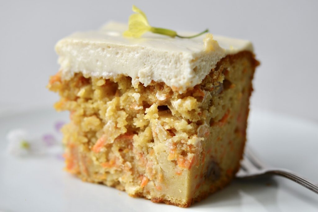 carrot cake with maple cream cheese frosting