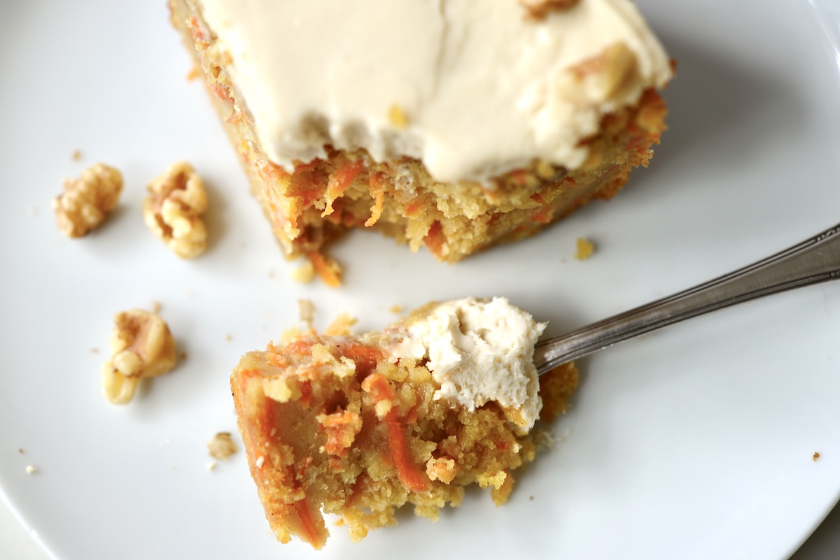 Sourdough Carrot Cake with Maple Cream Cheese Frosting