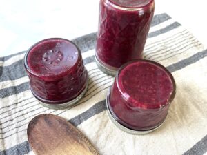 mason jars with jam