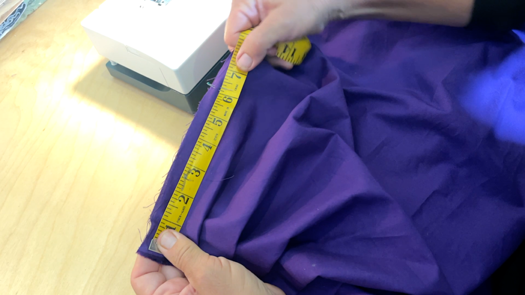 measuring the back opening for the zipper