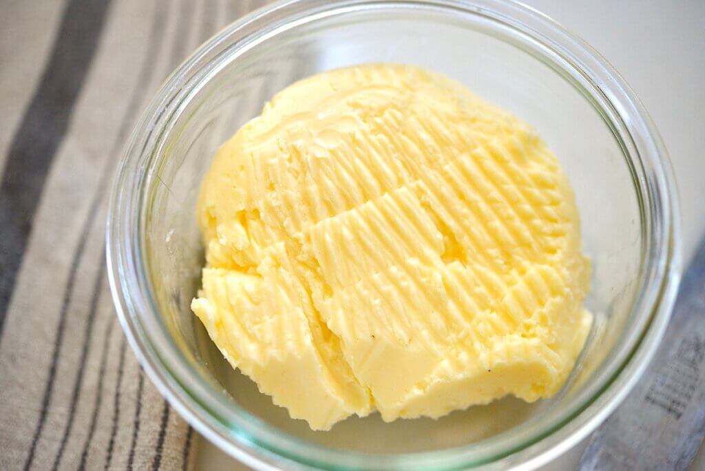 cultured butter in a jar