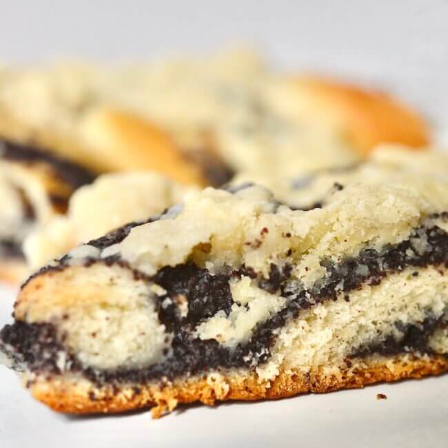 German Poppy Seed Streusel Cake Mohnkuchen mit Streuseln Our Gabled