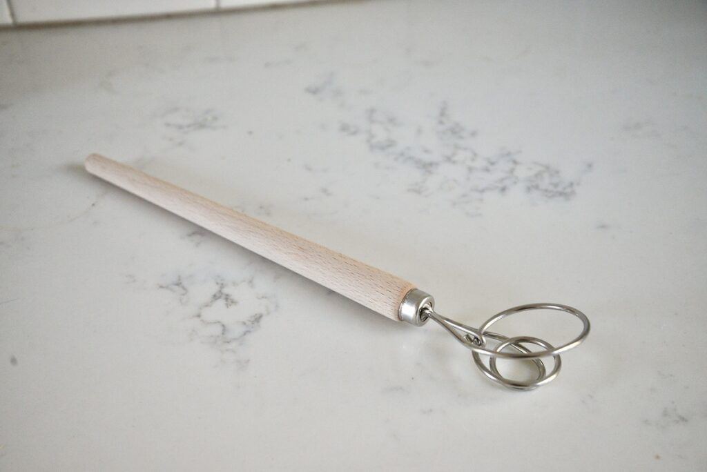 danish dough hook on kitchen counter