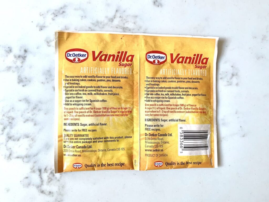 double pack of Dr. Oetker vanilla sugar 