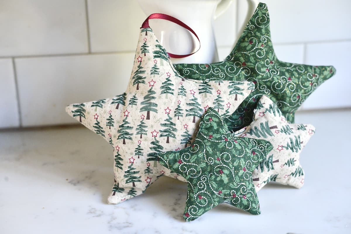 How to Sew Simple Fabric Star Ornaments | Tutorial