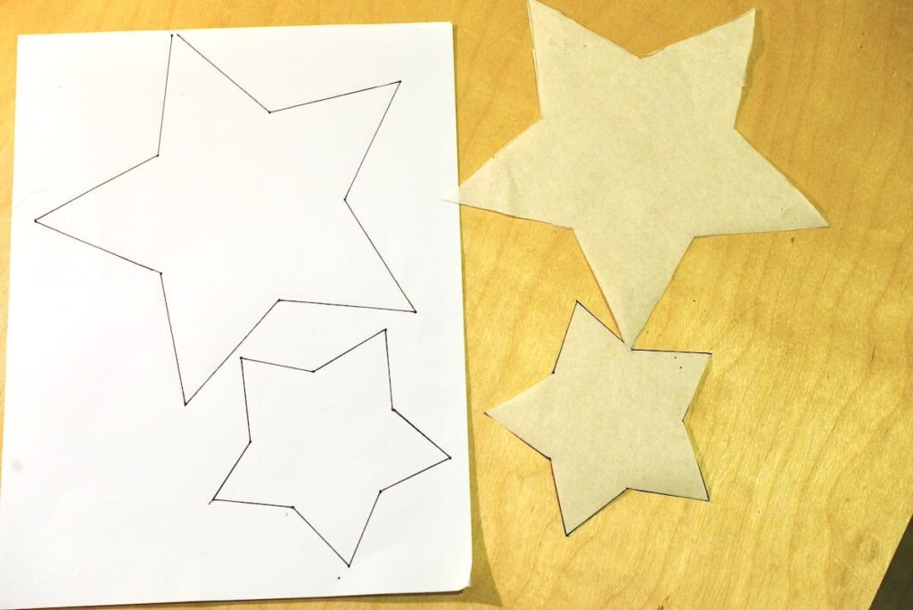 star pattern und 2 cut out stars