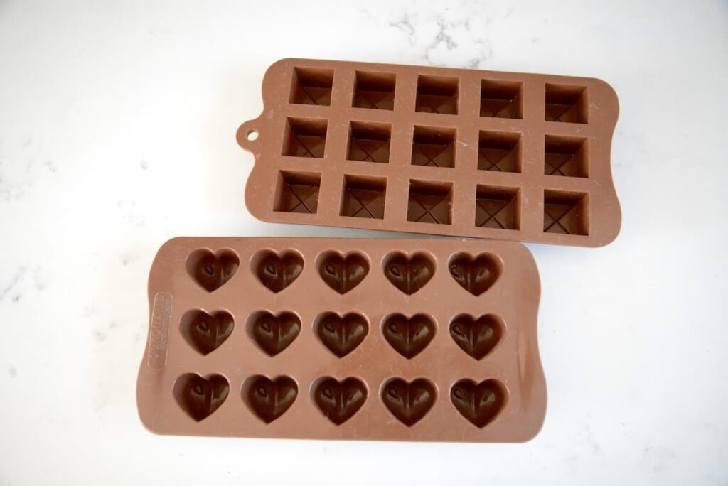 heart shaped silicone mold and square silicone mold