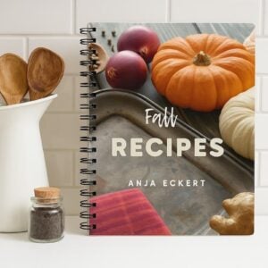 Fall Recipes E-Book in kitchen