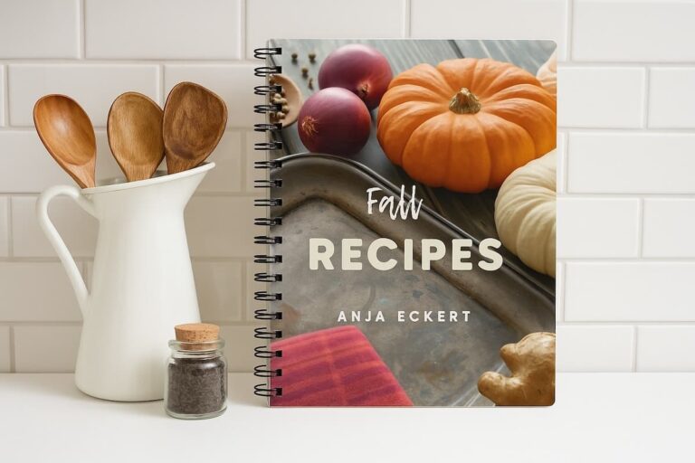 Fall Recipes E-Book in kitchen